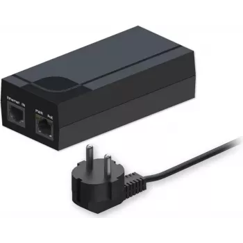 Injetor PoE TELTONIKA PR322EU7 — injetor Power over Ethernet de porta única, ficha EU
