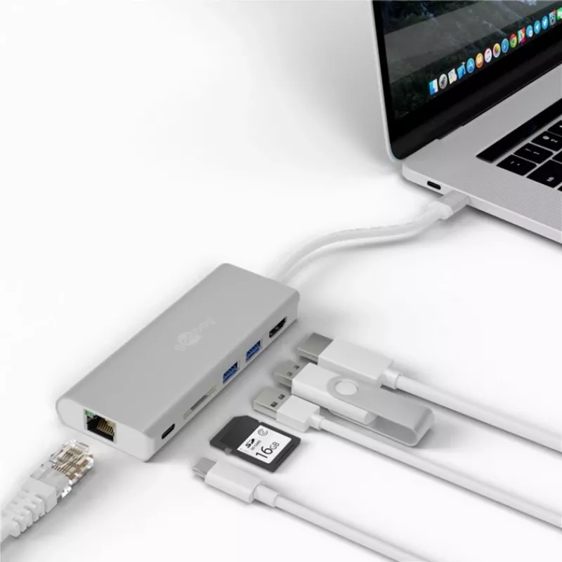 Wentronic goobay - Docking station - (USB-C) - LAN 10Mb (76788)