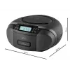 Leitor de rádio JVC RC-E444B preto com leitor de CD e sintonizador FM