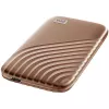 WD My Passport SSD WDBAGF0010BGD - SSD - encriptado - 1 TB - externo (portátil) - USB 3.2 Gen 2 (conector USB-C) - AES de 256 bits - dourado