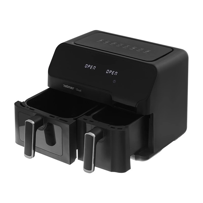 Fritadeira de ar quente Zelmer ZAF9000 5,5 l + 3,5 l 2700 W preta