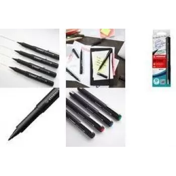 Fineliner STABILO dr!ver Medium preto azul verde vermelho 4 unid.