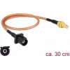 Cabo coaxial DeLOCK 89676 RG-316 0,3 m FAKRA A SMB preto castanho dourado