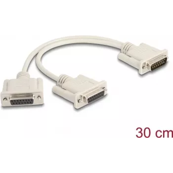 Cabo série DeLOCK 65833 bege 0,3 m DB-15 2 x DB-15