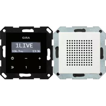 Gira System 55 rádio RDS de encastrar, branco puro mate (2280 27)