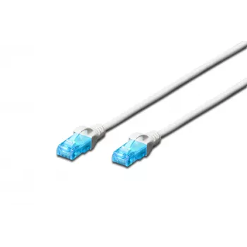 Cabo patch CAT 5e U-UTP 0,5m branco