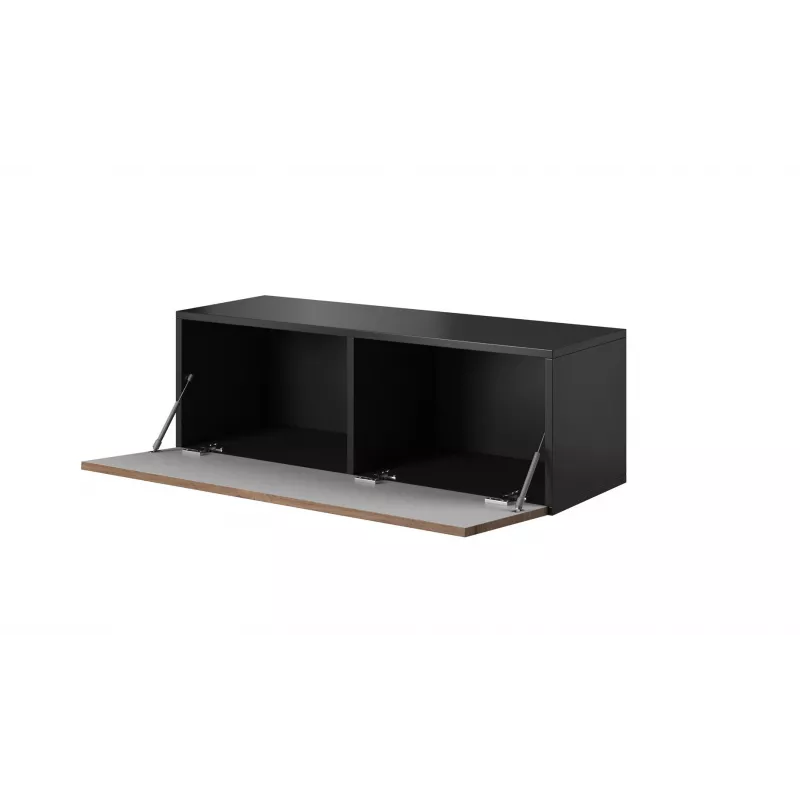 Conjunto de móveis de sala Cama ROCO 3 (2xRO3+2xRO4+2xRO1) branco/branco/preto