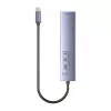 Hub USB-C Unitek H1124AGY01 com 100W PD, HDMI 2.0, 2x USB‑A, 2x USB‑C, leitor de cartões SD/microSD — alumínio