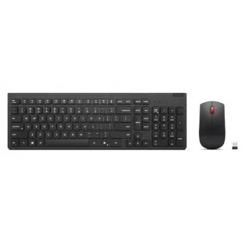 Conjunto de teclado e rato sem fios Lenovo Essential Wireless Combo Gen2 — preto, layout compacto, ligação sem fios