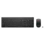 Conjunto de teclado e rato sem fios Lenovo Essential Wireless Combo Gen2 — preto, layout compacto, ligação sem fios