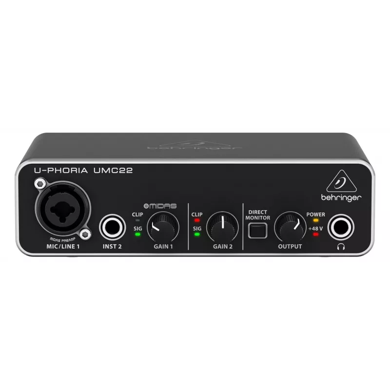 Behringer UMC22 Equipamento musical complementar Pré-amplificador para concerto/estúdio