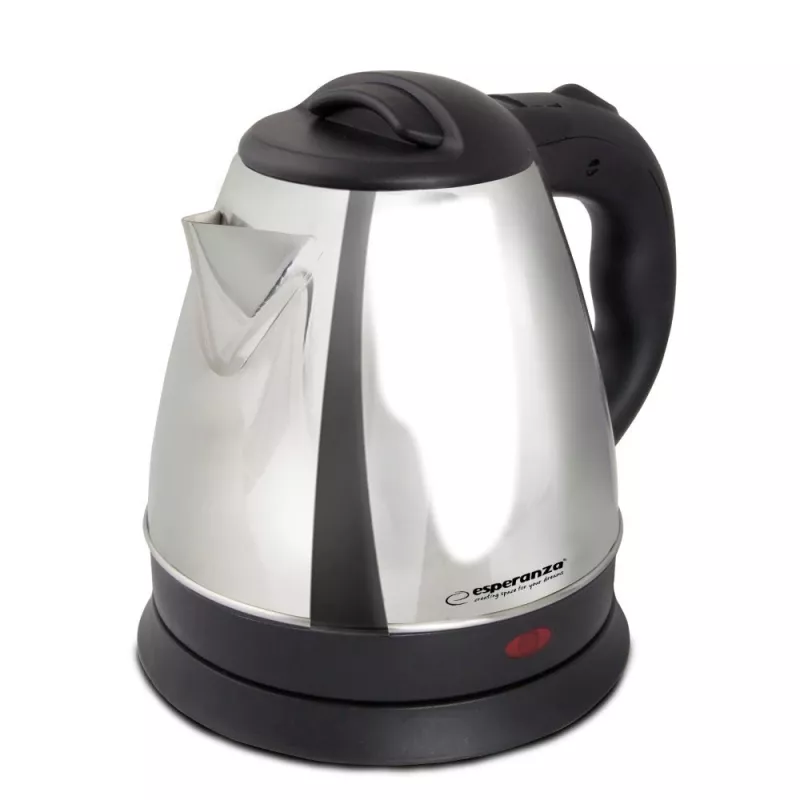 Chaleira elétrica ESPERANZA 1,0 L aço inoxidável e plástico, 1350 W, sem fios, desligamento automático