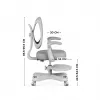 Cadeira de escritório giratória mark adler Junior 4.6 cinzento — cadeira de trabalho ergonómica compacta
