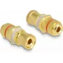 Adaptador de áudio DeLOCK fêmea para fêmea anel vermelho 2 x fêmea dourado