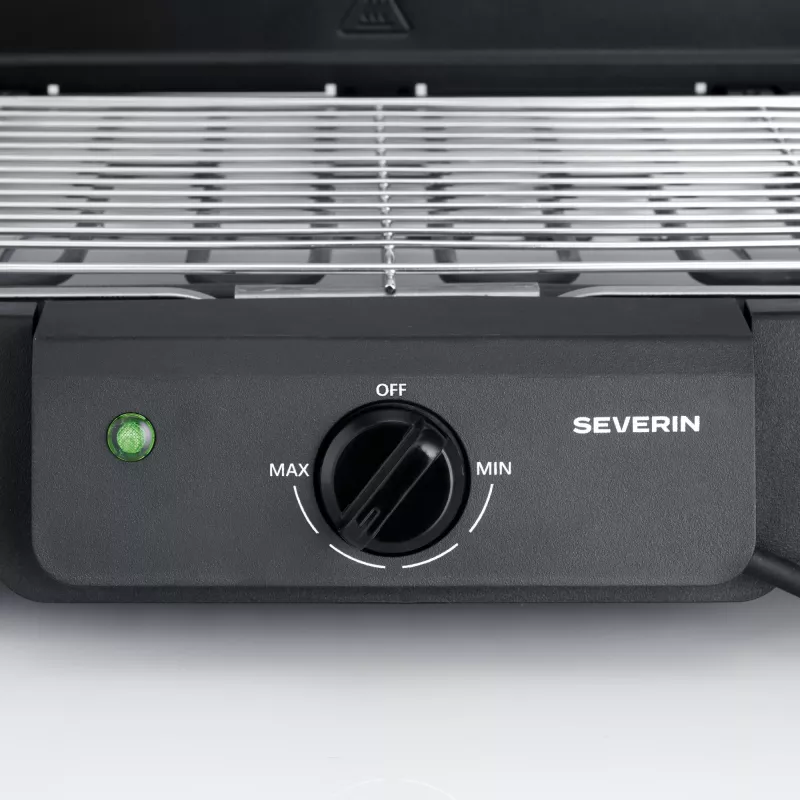 Grelhador elétrico de mesa SEVERIN PG 8594 — 2000 W, grelha retangular, preto