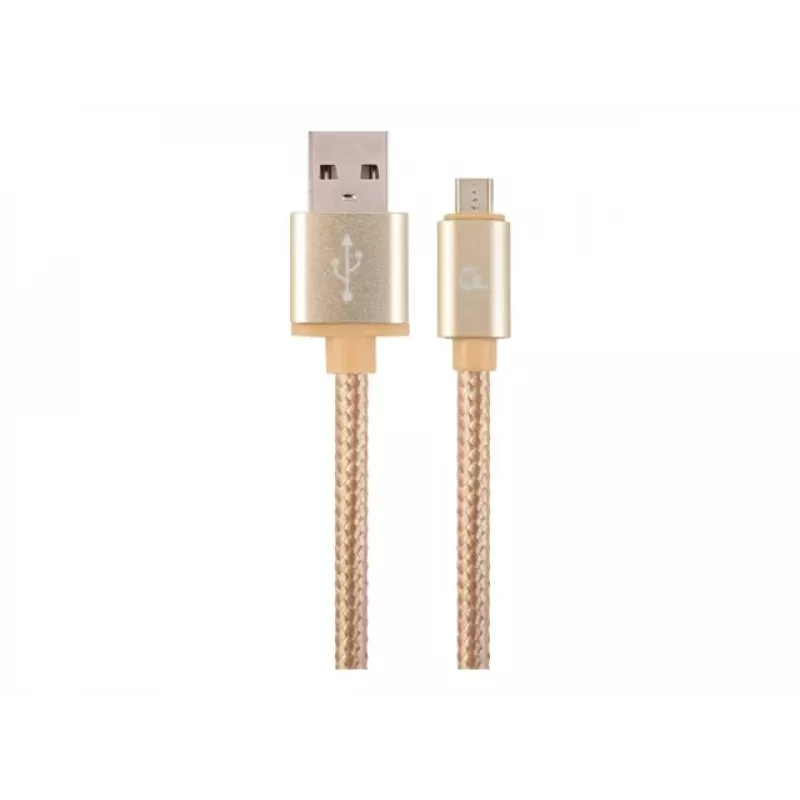 Cabo USB 2.0 GEMBIRD CCB-mUSB2B-AMBM-6 — USB A para Micro-USB B, 1,8 m, dourado