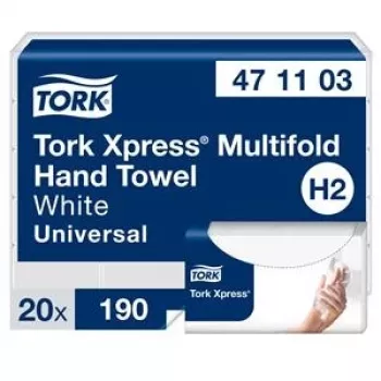Toalhas de papel intercaladas Tork Xpress Multifold Universal H2 2 folhas, 23,4 x 21,3 cm (20 unid.)