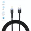 Cabo de dados USB para Lightning Tellur 1,2 m nylon entrançado preto