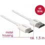 Cabo HDMI DeLOCK 85143 1,5m HDMI Type-A Type-C branco