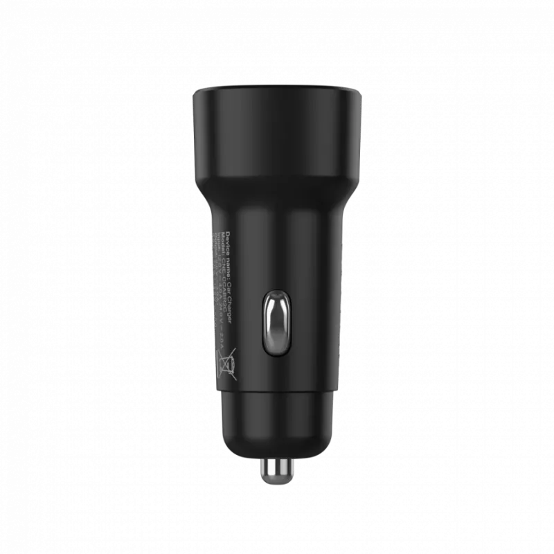 Carregador de automóvel CANYON OnDrive 30 PD 30W USB-C preto – fonte de alimentação USB-C para veículos, 30W PD