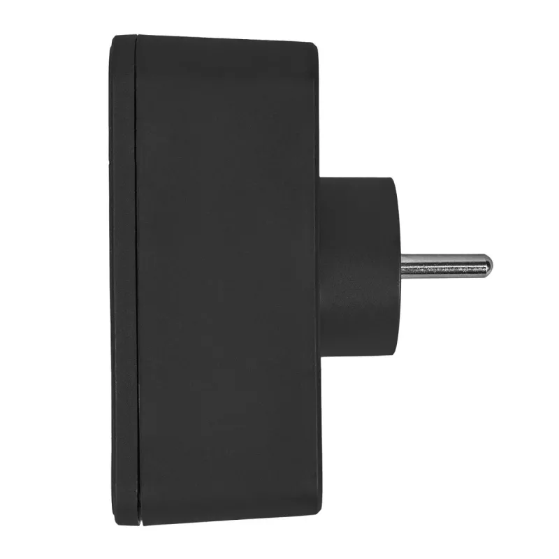 Power Splitter MACLEAN MCE249 F/B – 2 tomadas AC (16A + 6A) com 2×USB-A e 2×USB-C PD 20W, ficha EU, preto