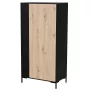 Roupeiro cama meble Cama v, estrutura preta, 4 prateleiras, 900×550×1840 mm