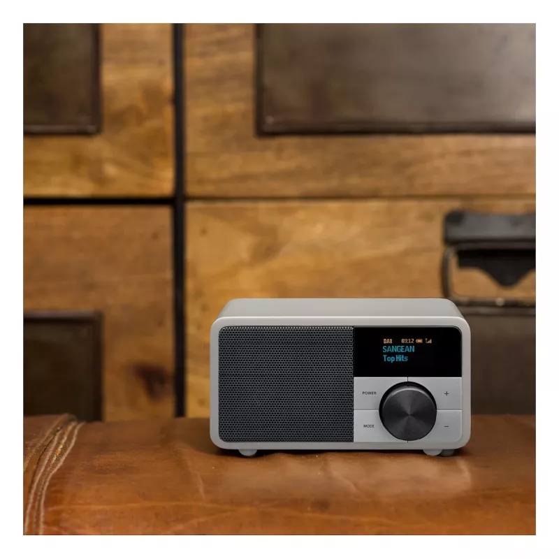 Rádio de mesa Sangean DDR-7 Glacier Silver com sintonizador digital e Bluetooth