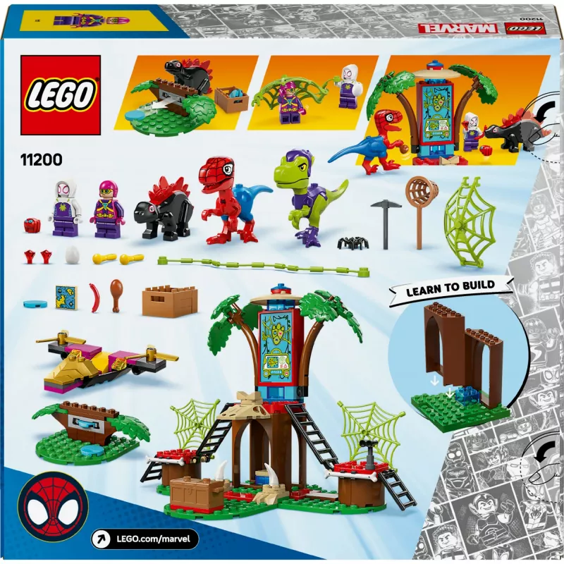 LEGO MARVEL 11200 Batalha no quartel-general da casa na árvore de Spidey e Gobby com raptor