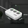 Régua de tomadas Tellur TLL331521 régua de tomadas inteligente WiFi com 3 tomadas, PD 30W, QC 18W