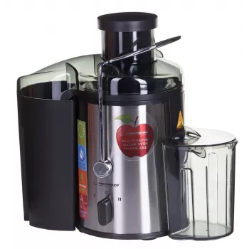 Extrator de sumo ESPERANZA EKJ002 — 500 W, depósito de sumo de 0,45 L, depósito de bagaço de 1,5 L, aço inoxidável/preto