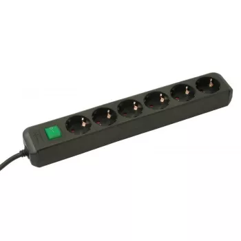 brennenstuhl Eco-Line - Extensão elétrica - Tomadas de saída: 6 - 1,5 m - Preto