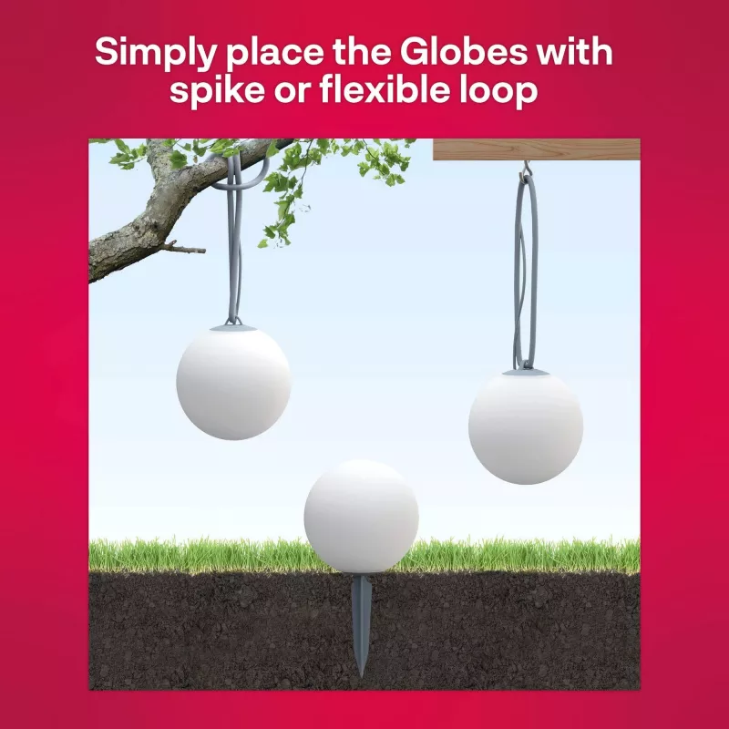 Luz globo inteligente para exterior Colour pack de 3, luz LED substitui 33 Watt