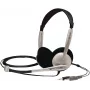 Koss CS100 auscultadores on-ear com fio e microfone, preto/dourado