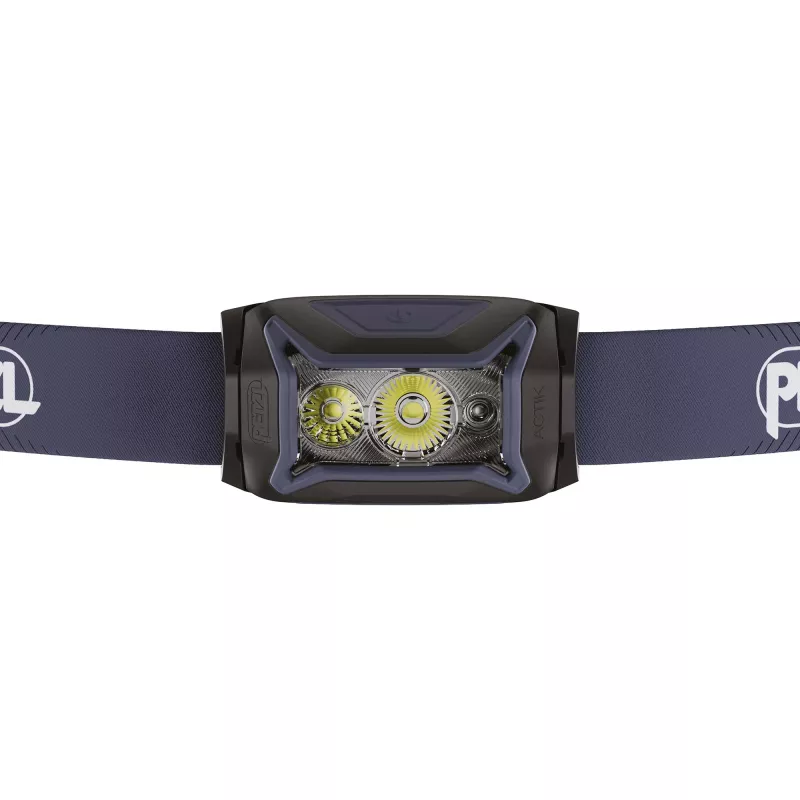 Lanterna frontal Petzl Actik preta – LED, 100 lm, 2 LEDs, IPX4, pilhas AAA