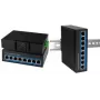 LogiLink Industrial Gibabit Ethernet PoE Switch, 8-Port 10/100/1000 Base-TX RJ45, Plug & Play, caixa metálica preta - 1 unid. (NS203P)