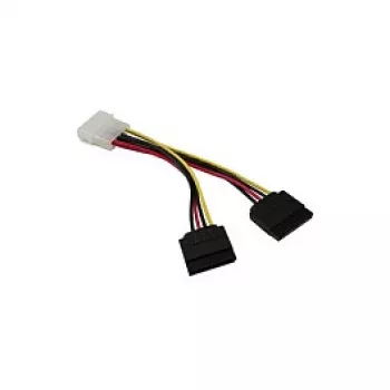 Cabo Synergy21 cabo de alimentação SATA 4 pinos -> 2 x 15 pinos (direito) **