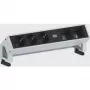 Régua de tomadas Bachmann DESK 2 0,2 m 3 tomadas AC Preto Aço inoxidável