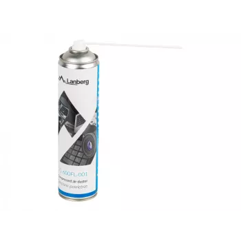 Spray de ar comprimido LANBERG CG-600FL-001 — 600 ml, para limpeza de PC, preto/azul/branco