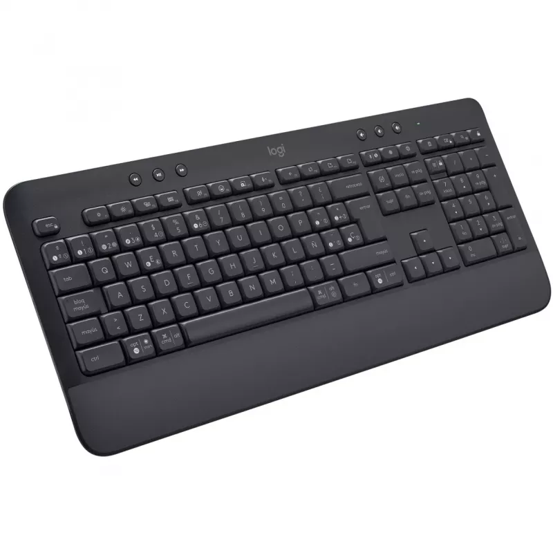 Logitech Signature K650 - Teclado - Sem fios - Bluetooth 5.1 - QWERTY - Espanhol - Grafite (920-010917)