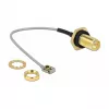 Cabo coaxial DeLOCK 89926 0,1 m SMA MHF I LK preto cinzento