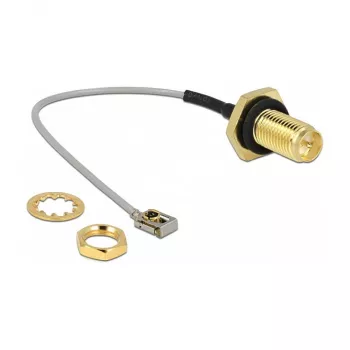 Cabo coaxial DeLOCK 89926 0,1 m SMA MHF I LK preto cinzento