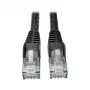 Cabo Ethernet Gigabit Cat6 Snagless Molded (UTP) Eaton Tripp Lite Series (RJ45 M/M), PoE, preto, 1,52 m - cabo de rede - RJ-45 (M) para RJ-45 (M) - 1,52 m - UTP - CAT 6 - Molded