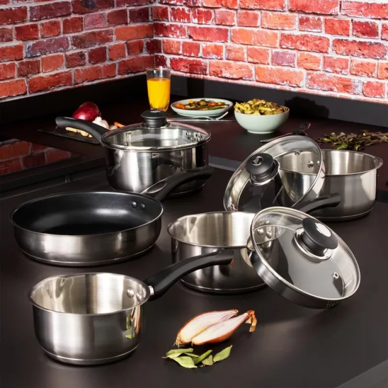Conjunto de panelas Russell Hobbs RH00543EU7 — 5 peças, antiaderente, lavável na máquina de lavar louça