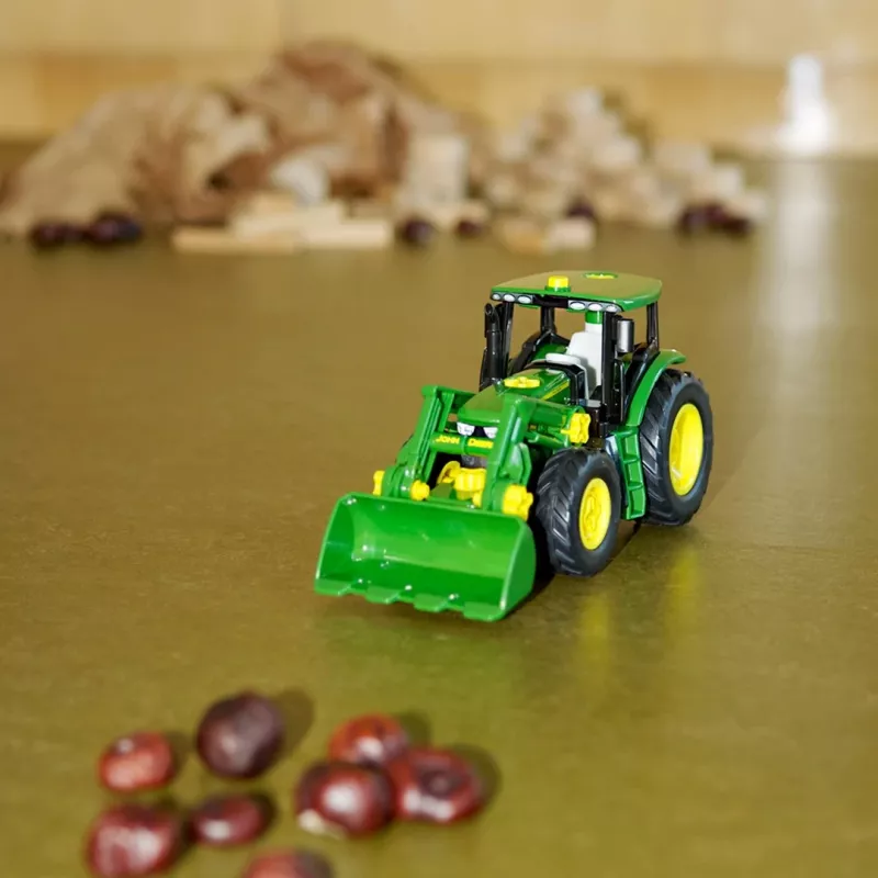 Conjunto de veículo Theo Klein 3903 trator de brinquedo pista de brincar 3 anos preto verde amarelo