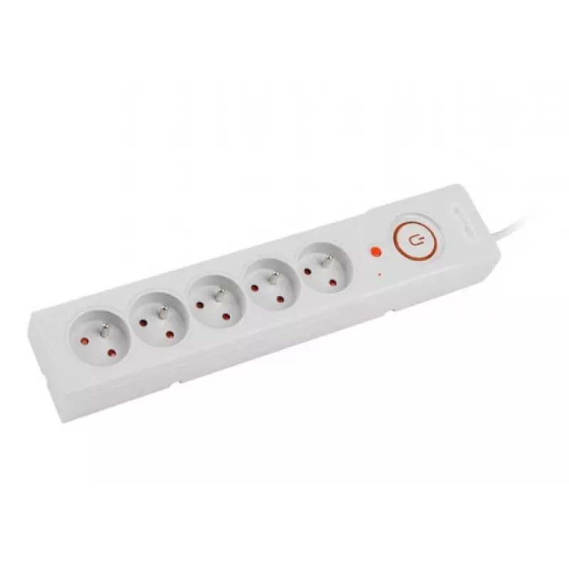 Régua de tomadas Armac Z5 1,5 m 5x 230 V PL 10 A organizador de cabos cinzento