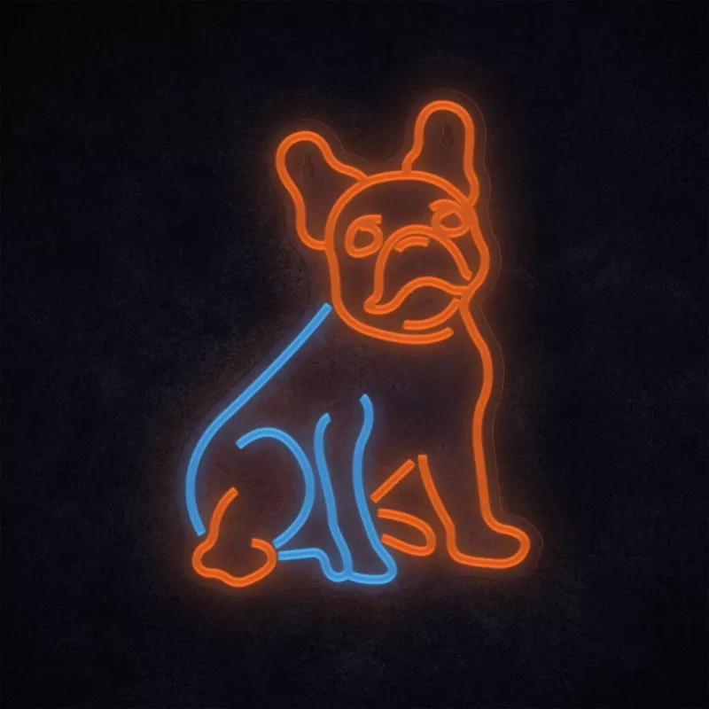 Neon Lights Dog MANTA SNL68MT placa de néon decorativa buldogue francês