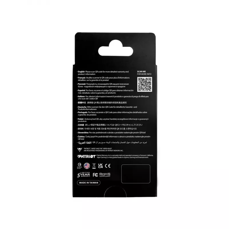 SSD M.2 2280 NVMe PCIe Gen5 x4 PATRIOT PV593P2TBM28H 2 TB, NVMe 2.0, 14000/13000 MB/s