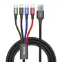 Cabo USB Baseus Fast 4in1 2xUSB-C / Lightning / Micro 3.5A 1.2m (preto)