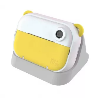 Câmara digital infantil Xrec myFirst Insta Wi, modelo FC2402SA-YW01, para crianças a partir dos 3 anos, 232 g, cinzento/branco/amarelo