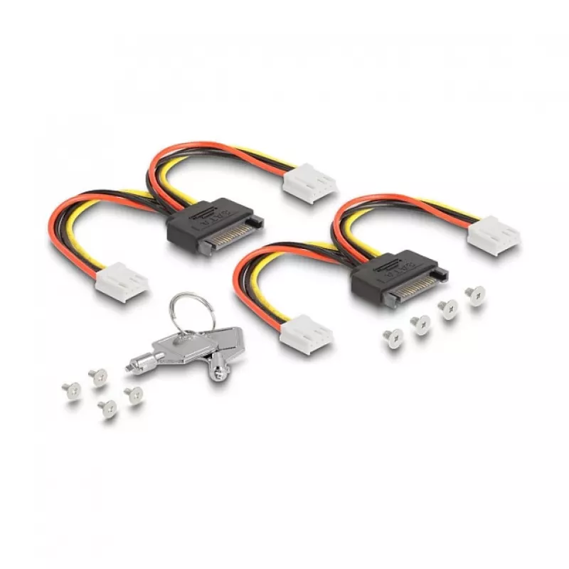 Gaveta para HDD DeLOCK 47072 compatível com rack metal 100 mm de largura